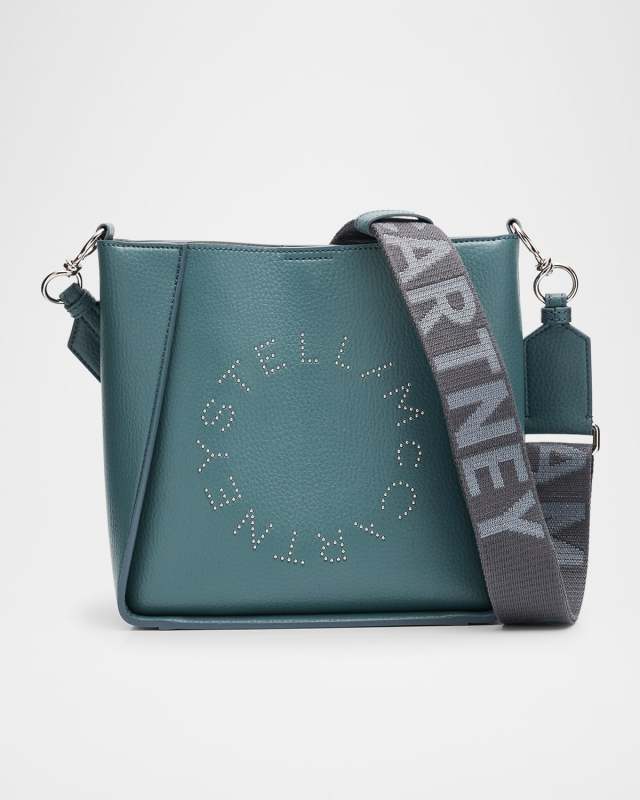 Mini Studded Logo Vegan Leather Crossbody Bag